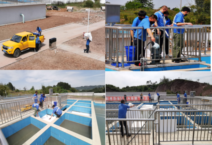 五水厂开展源水水质污染应急演练